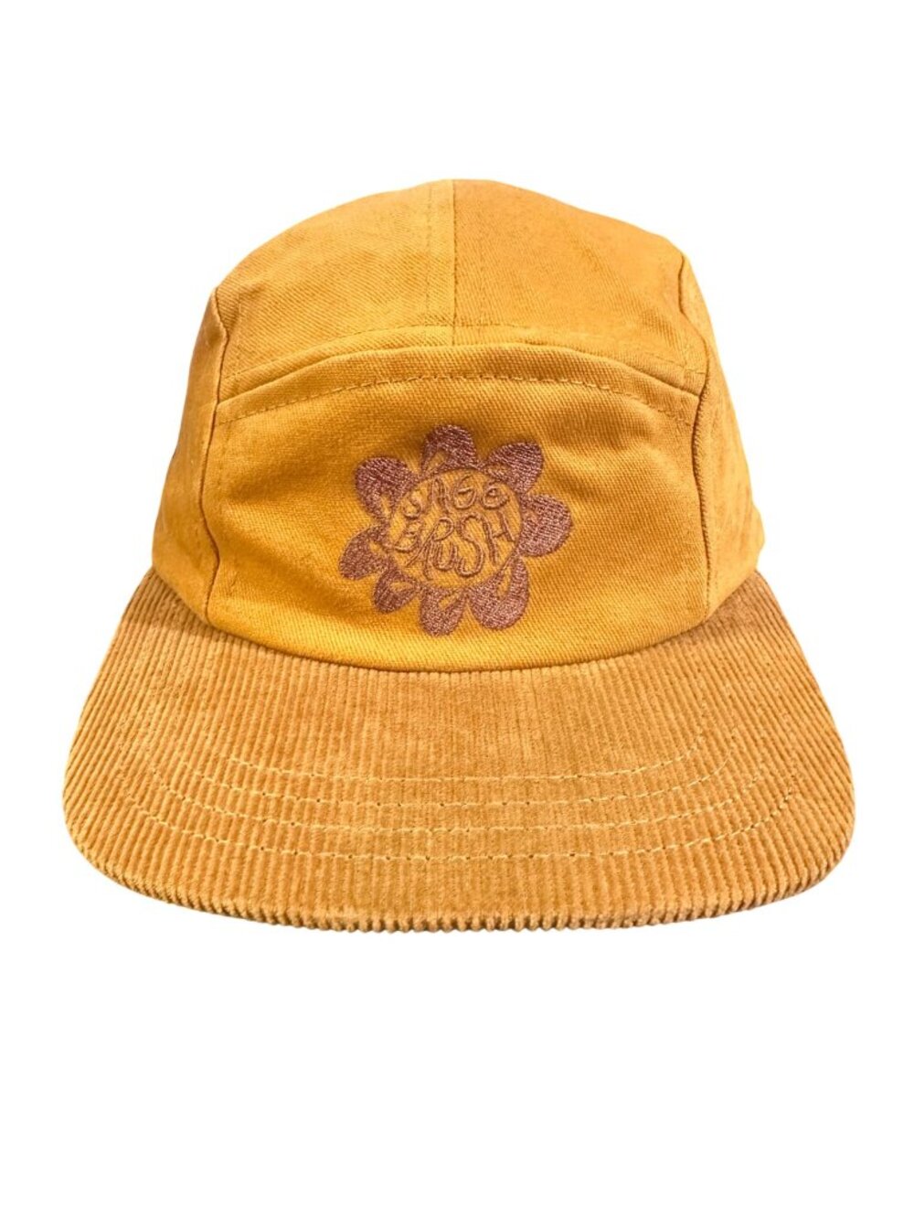 Sagebrush Corduroy Camp Hat Mustard Yellow Adjustable Strap USA-Made By The Ampa